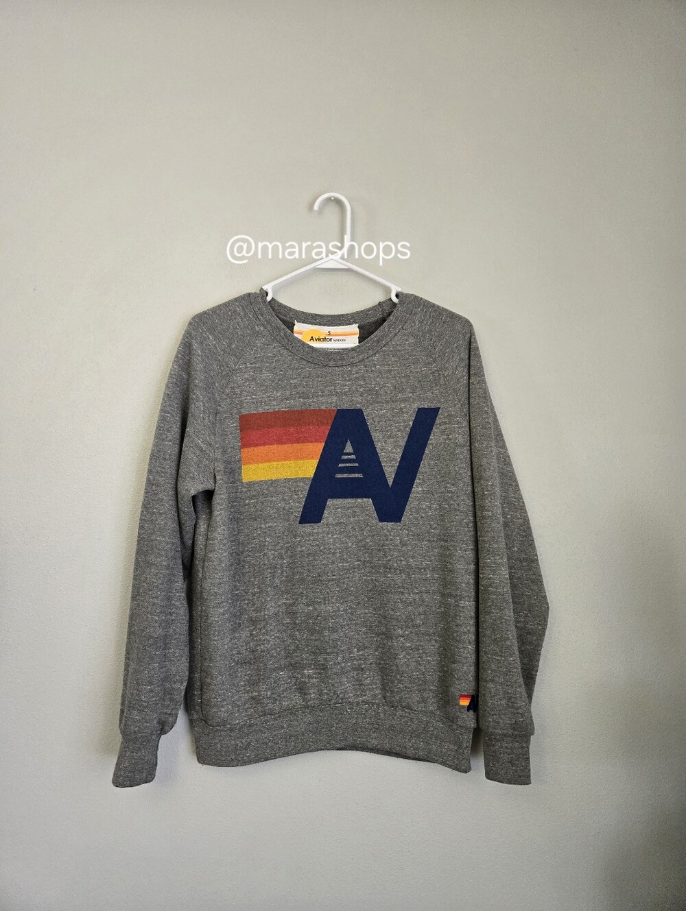 Aviator Nation Logo Sweatshirt Heather Grey - Picture 2 of 7